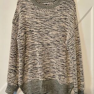 JODIFL Textured Knit Sweater - Black and Cream